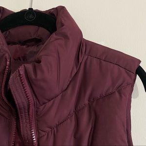 Burgundy Aeropostale puffer vest